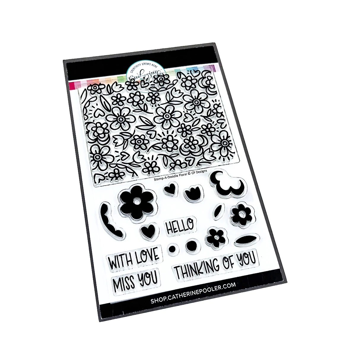 Catherine Pooler - Stamp-a-doodle Floral Stamp Set