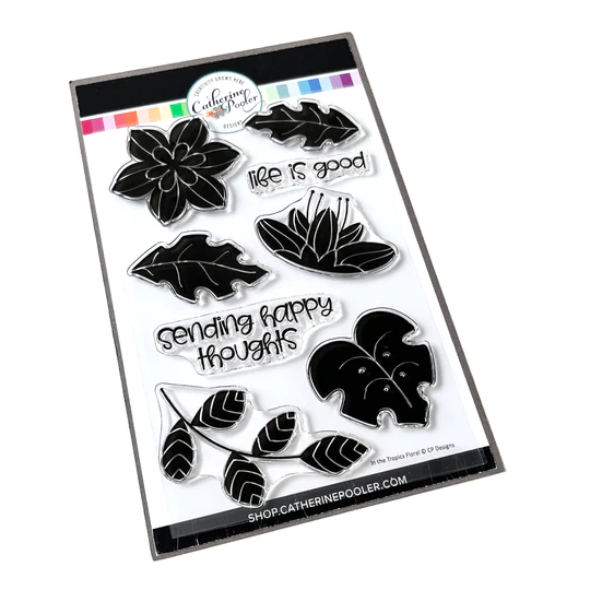 Catherine Pooler - In the Tropics Floral Stamp Set WITH MATCHING DIE (sb2)