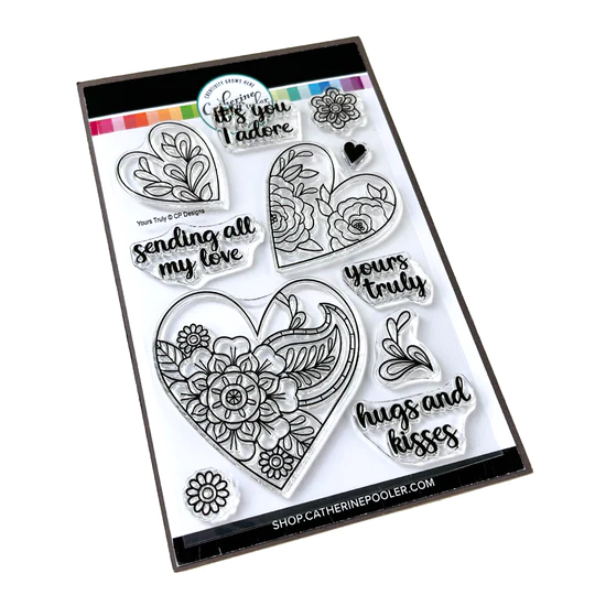 Catherine Pooler - Yours Truly Stamp Set WITH MATCHING DIE (8)