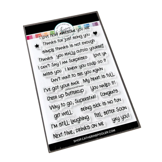 Catherine Pooler - Just Right Duos Sentiments Stamp Set