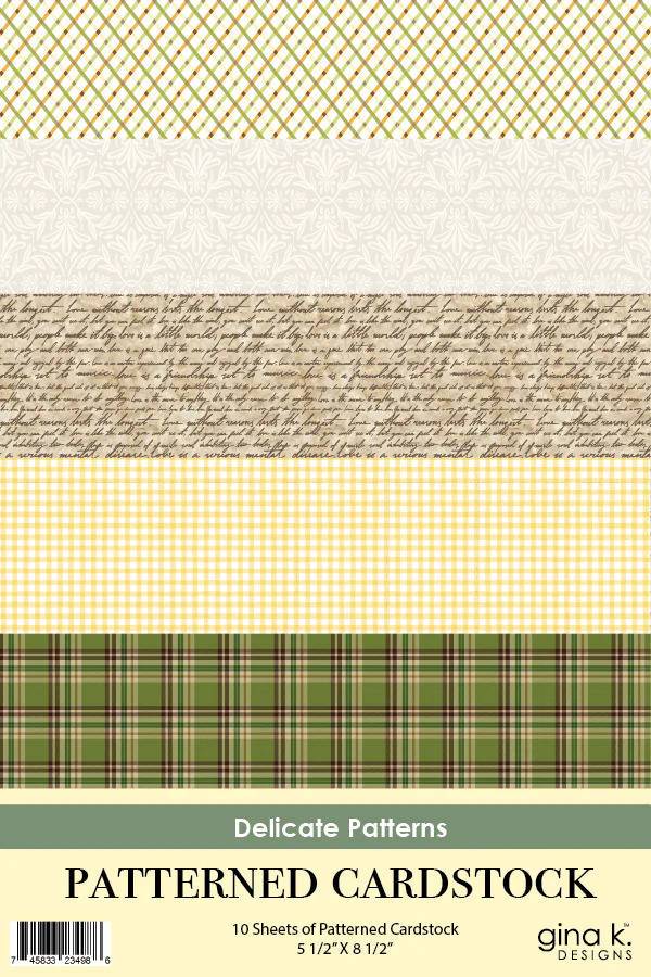 *NEW* - Gina K Designs - Delicate Patterns Cardstock Pack - PATTERNED CARDSTOCK
