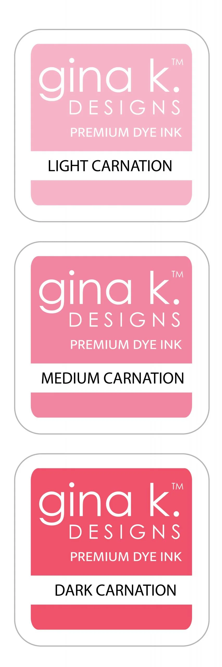 Gina K Designs - Carnation - Color Companions INK CUBE SET