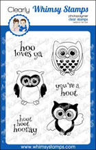 Whimsy Stamps - Hoo Loves You - Clear Stamps