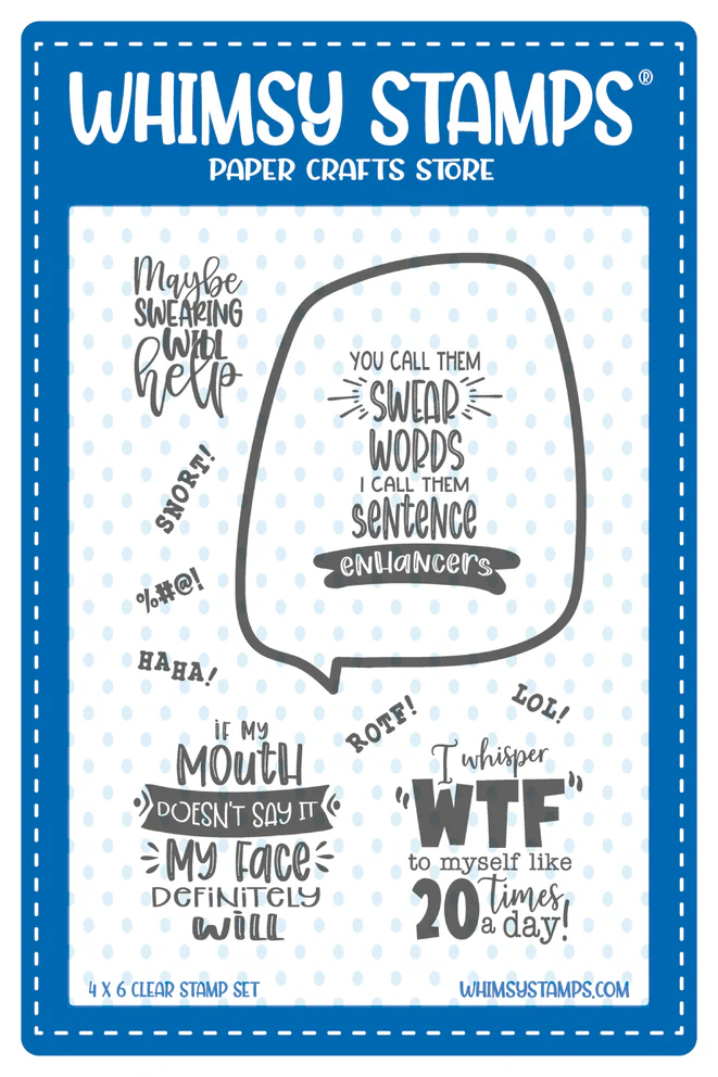Whimsy Stamps - Random Funny Swear Words Clear Stamps