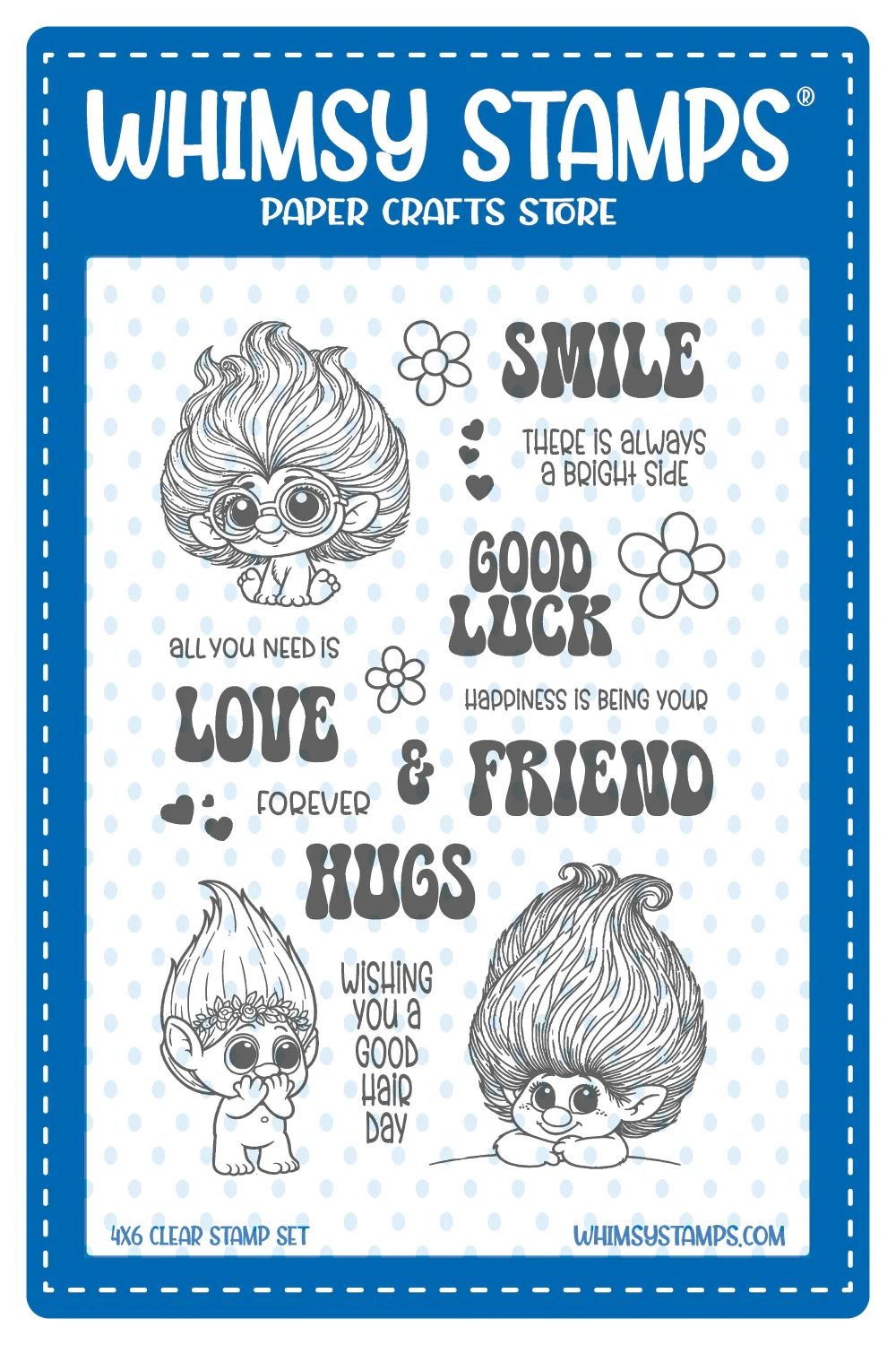 Whimsy Stamps - Troll Friends Clear Stamps