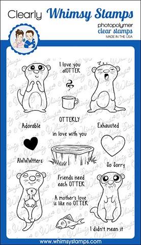Whimsy Stamps - Adorable Otters Clear Stamps