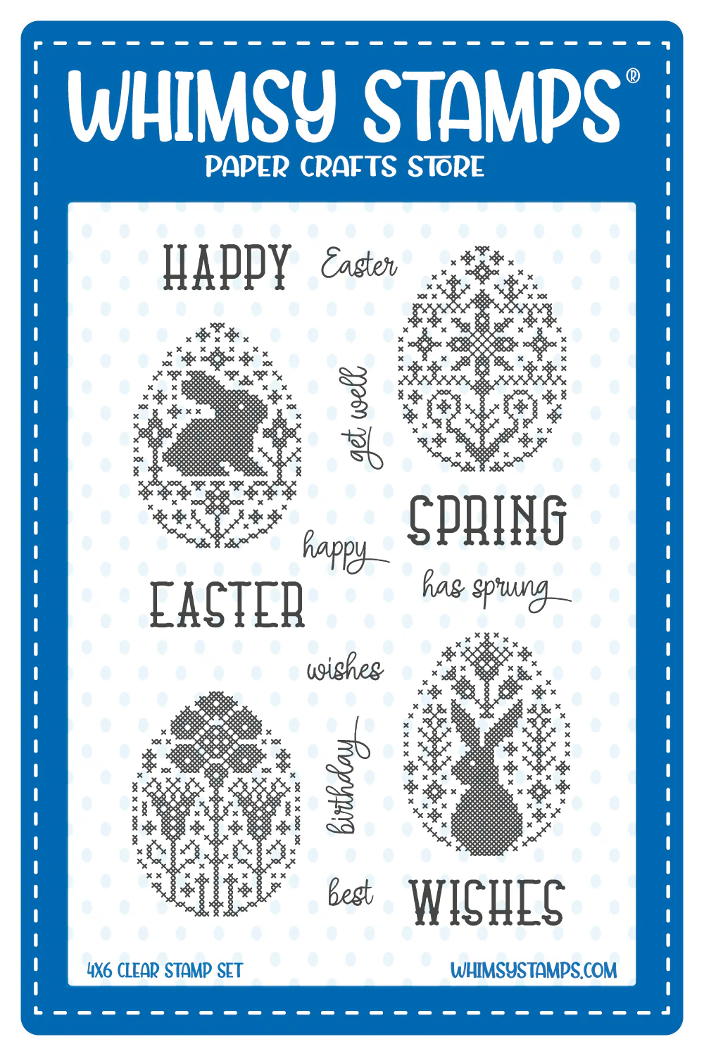*NEW* - Whimsy Stamps - Cross Stitch Spring Clear Stamps