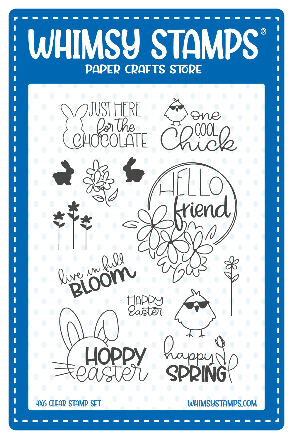 *NEW* - Whimsy Stamps - Hello Friend Clear Stamps