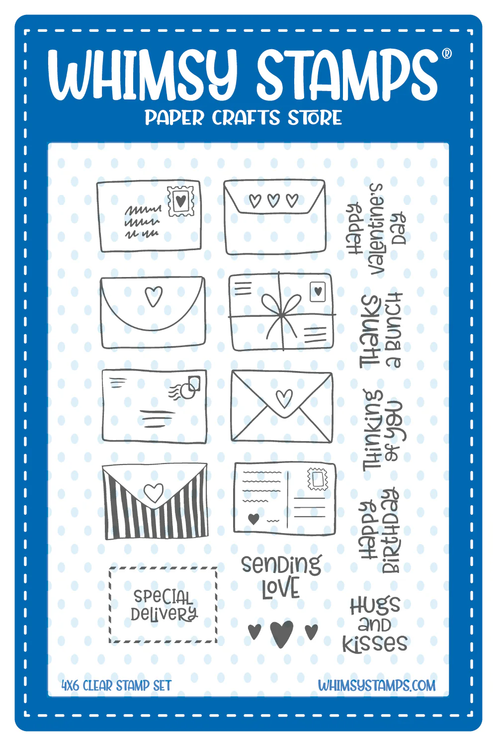Whimsy Stamps - Postal Minis Clear Stamps