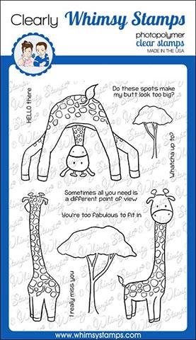 Whimsy Stamps - Giraffe Hello Clear Stamps