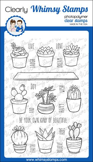 Whimsy Stamps - Sweet Succulents Clear Stamps