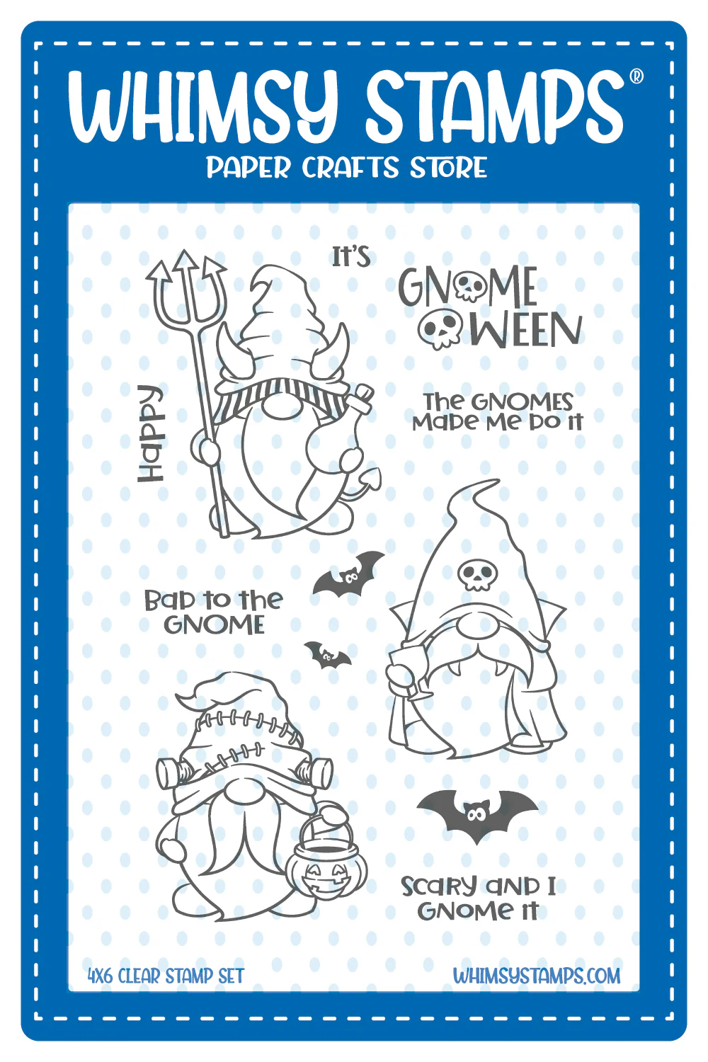 Whimsy Stamps - GnomeOween Clear Stamps (SO)