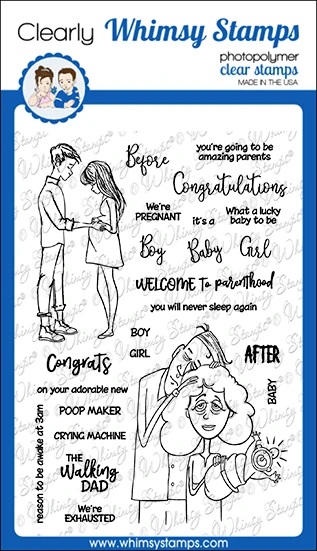 Whimsy Stamps - Before and After Clear Stamps