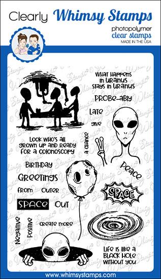 Whimsy Stamps - Black Hole Clear Stamps