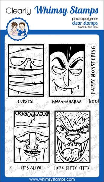 Whimsy Stamps - Monster Close Ups Clear Stamps