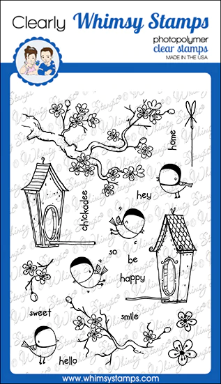 Whimsy Stamps - Hey Chickadee Clear Stamps