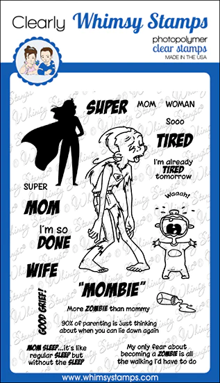 Whimsy Stamps - Mombie Clear Stamps