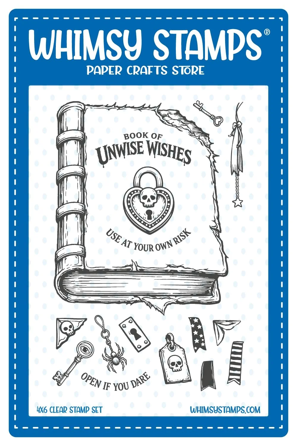 **NEW* - Whimsy Stamps - Spell Book Clear Stamps