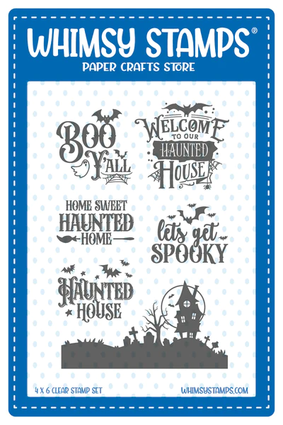 Whimsy Stamps - Home Sweet Haunted Home Clear Stamps