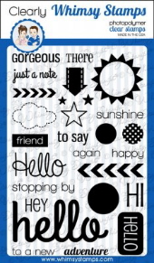 Whimsy Stamps - Happy Hello - Clear Stamps