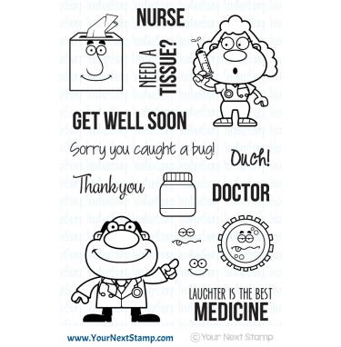 Your Next Stamp- Call the Doctor STAMP AND MATCHING DIE(SB8) YELLOW