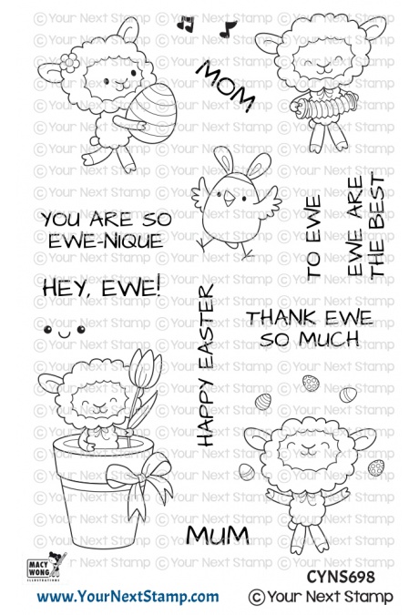Your Next Stamp - So Ewe-nique STAMP AND MATCHING DIE (8)