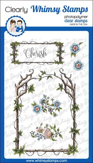 Whimsy Stamps - Elegant Wood Frames Clear Stamps