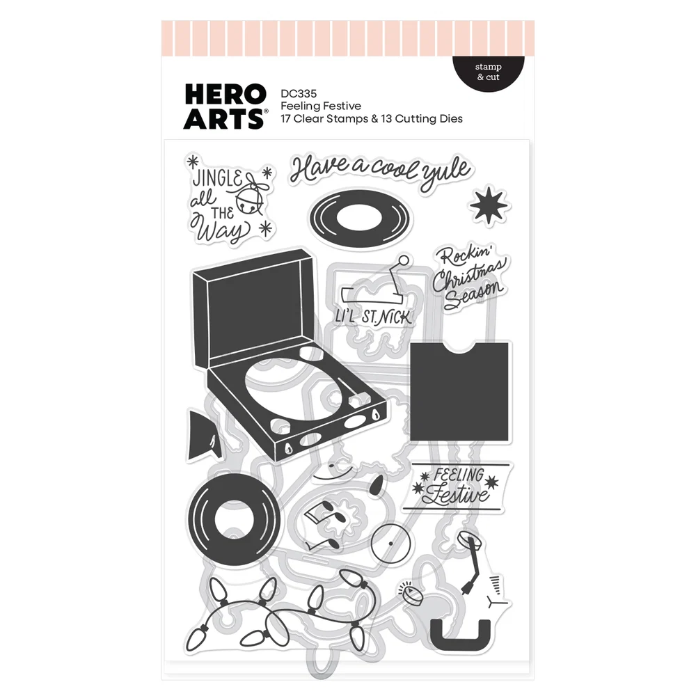 **NEW* - Spellbinders - Hero Arts Feeling Festive Stamp & Cut