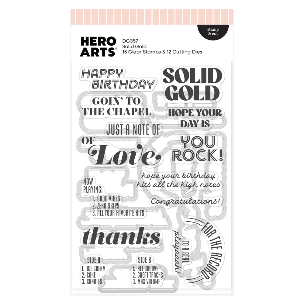 **NEW* - Spellbinders - Hero Arts Solid Gold Stamp & Cut