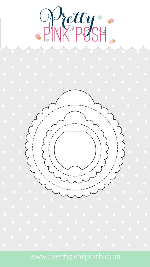 Pretty Pink Posh - Scallop Circle Tags