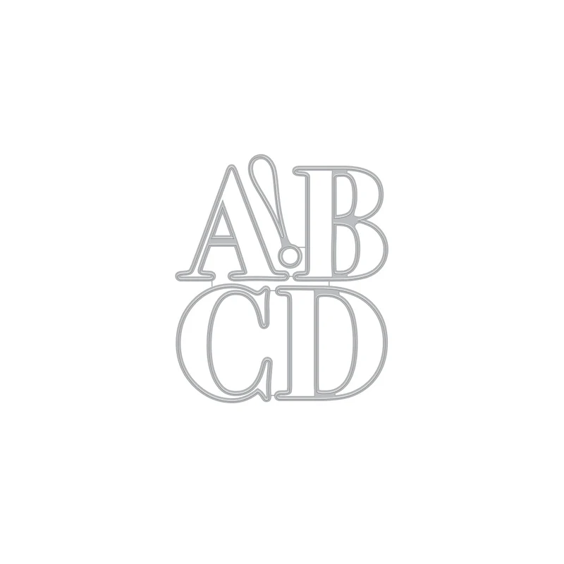 Spellbinders - Hero Arts Letter A-D Fancy Dies