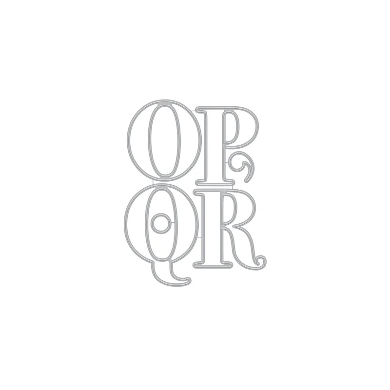 Spellbinders - Hero Arts Letter O-R Fancy Dies