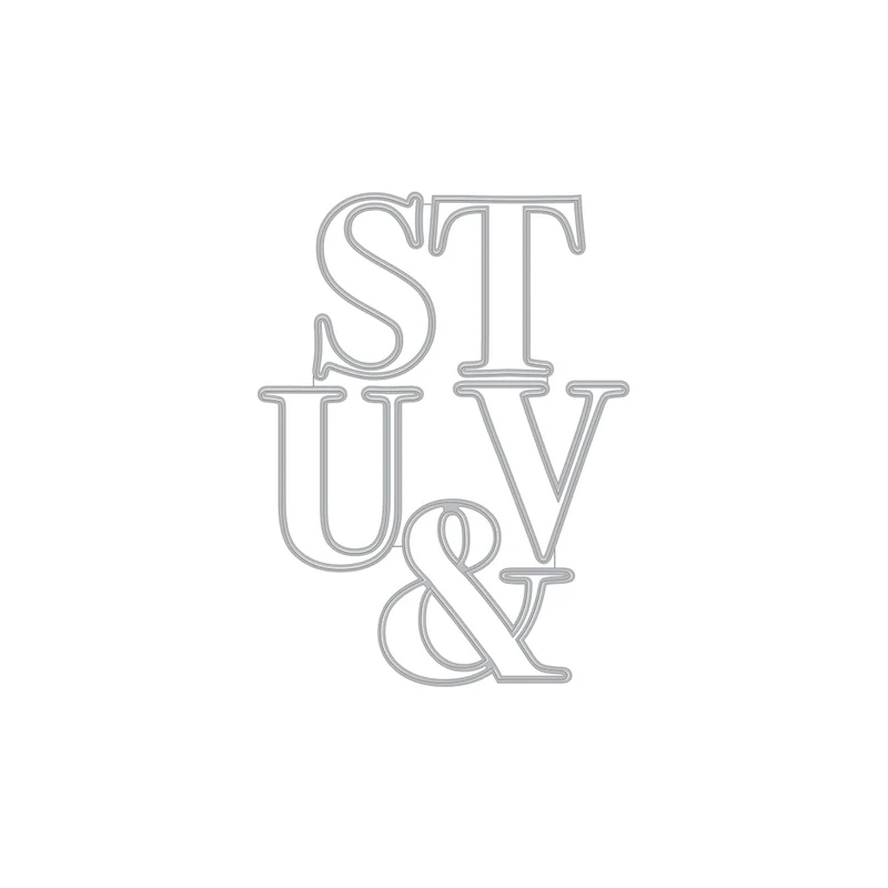 Spellbinders - Hero Arts Letter S-V Fancy Dies