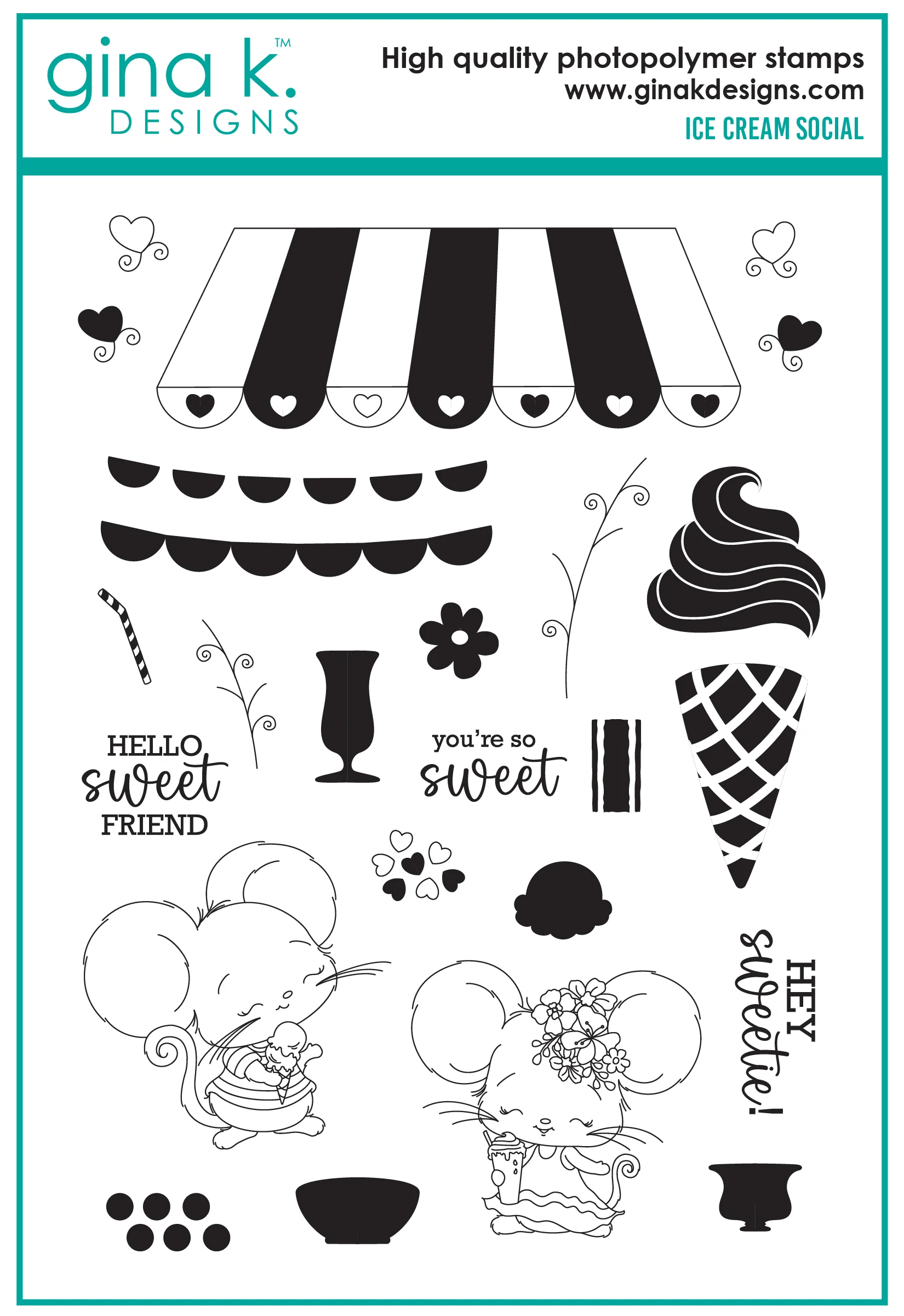 Gina K Designs - Ice Cream Social - STAMPS