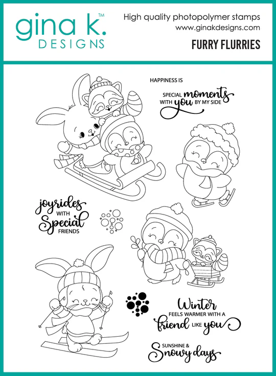 **NEW* - Gina K Designs - Furry Flurries - STAMPS