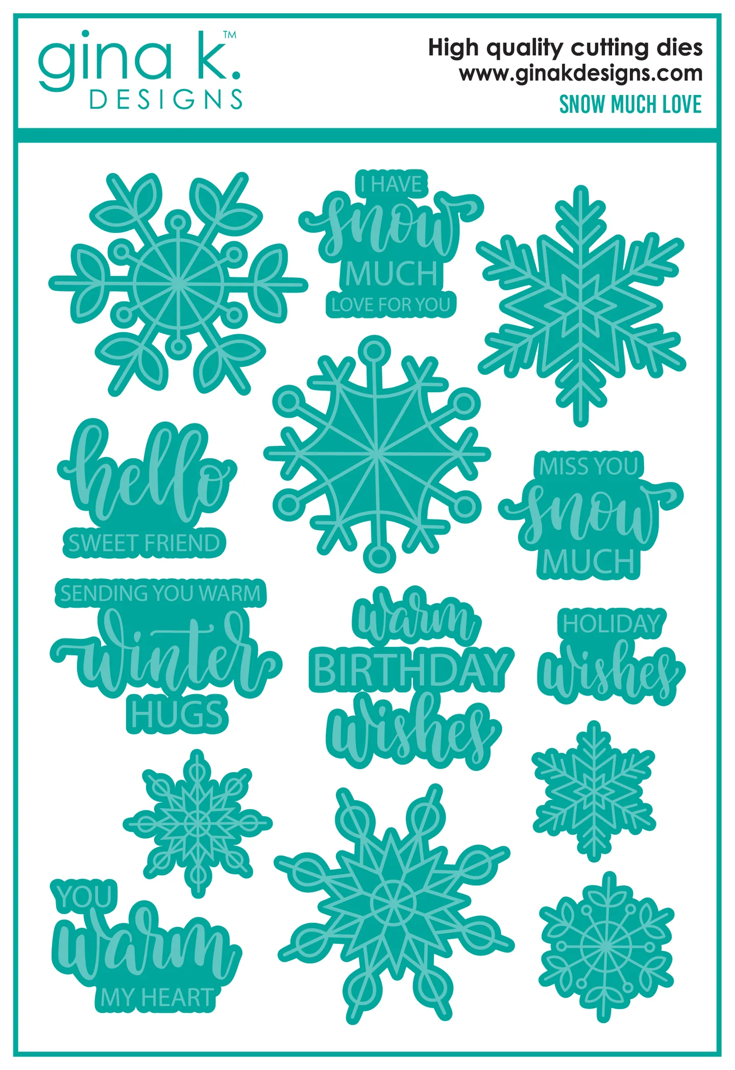Gina K Designs - Snow Much Love - DIE