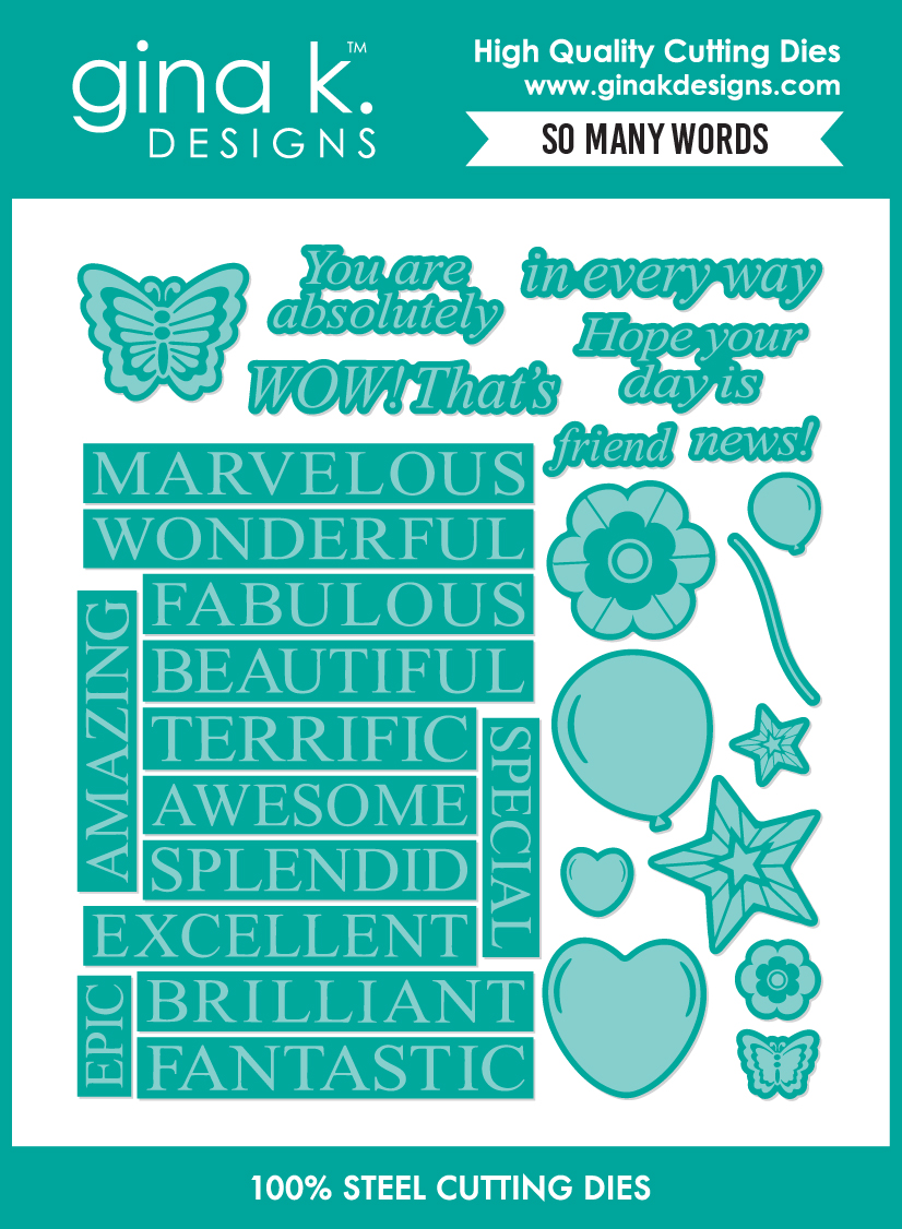 Gina K Designs - So Many Words - DIE