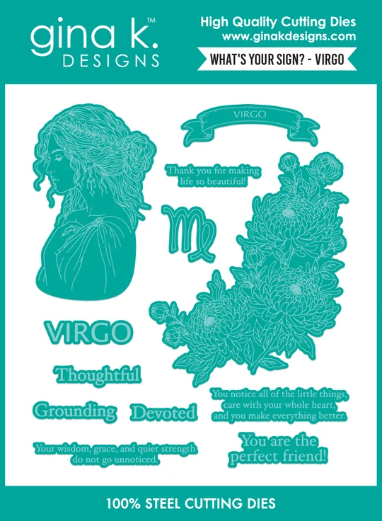 *NEW* - Gina K Designs - What's Your Sign- Virgo - DIE