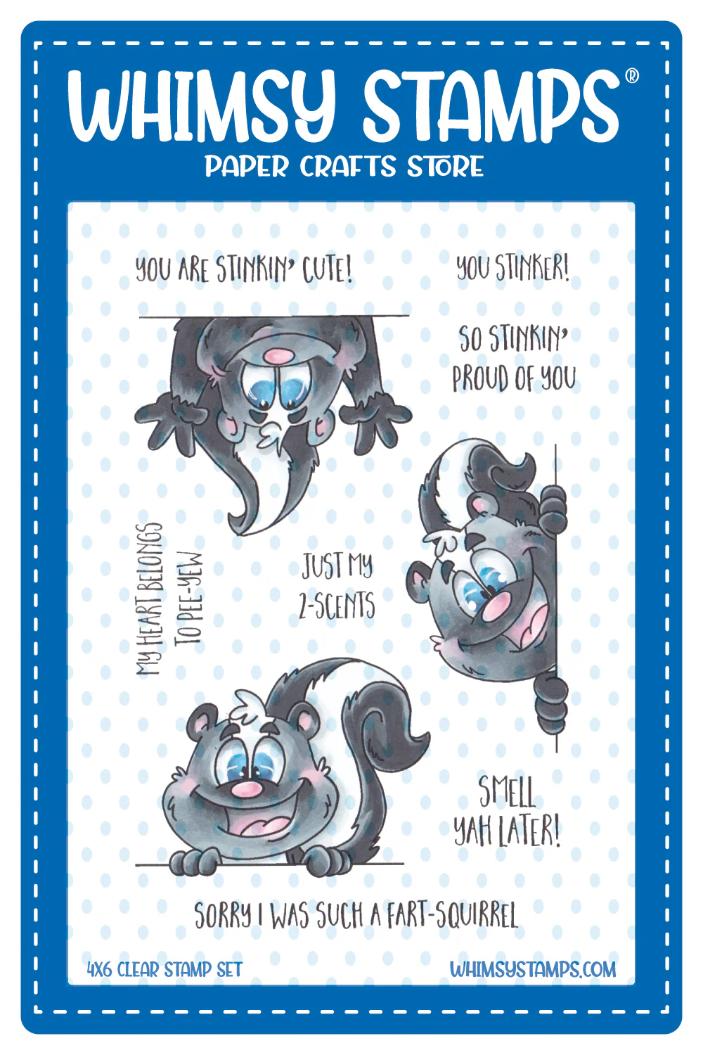 Whimsy Stamps - Stinkin Cute Clear Stamps