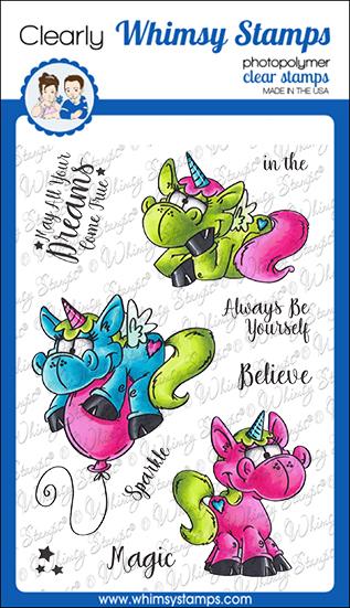 Whimsy Stamps - Unicorn Magic Clear Stamps
