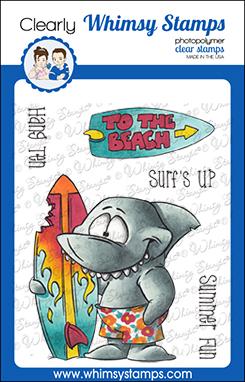Whimsy Stamps - Surf Shark Clear Stamps