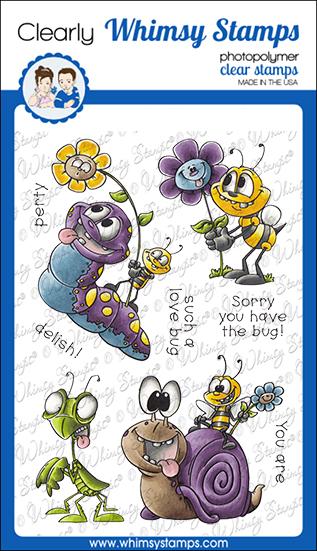 Whimsy Stamps - Love Buggies Clear Stamps