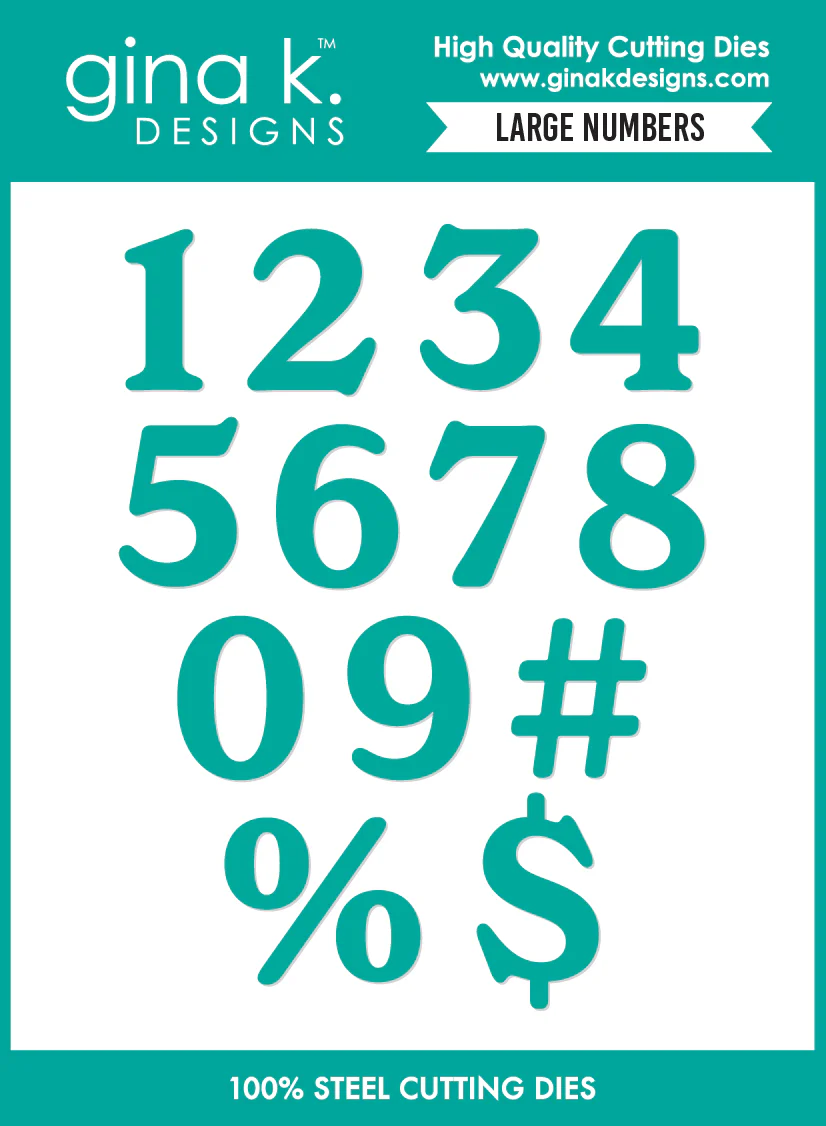 *NEW* - Gina K Designs - Large Numbers - DIE