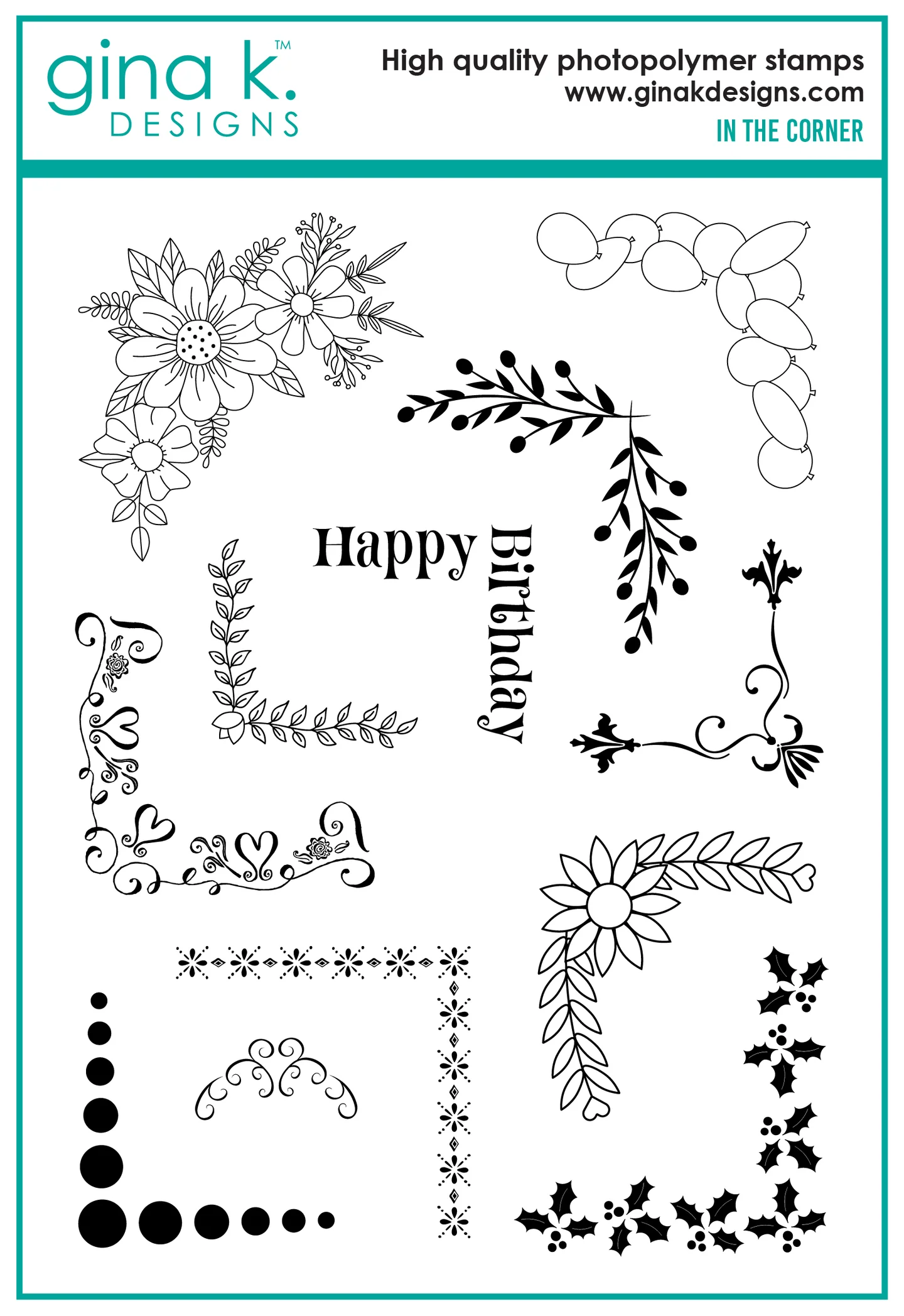 Gina K Designs - In the Corner - STAMPS