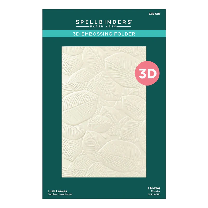 Spellbinders - Lush Leaves 3D Embossing Folder from the Happy Hour Collection
