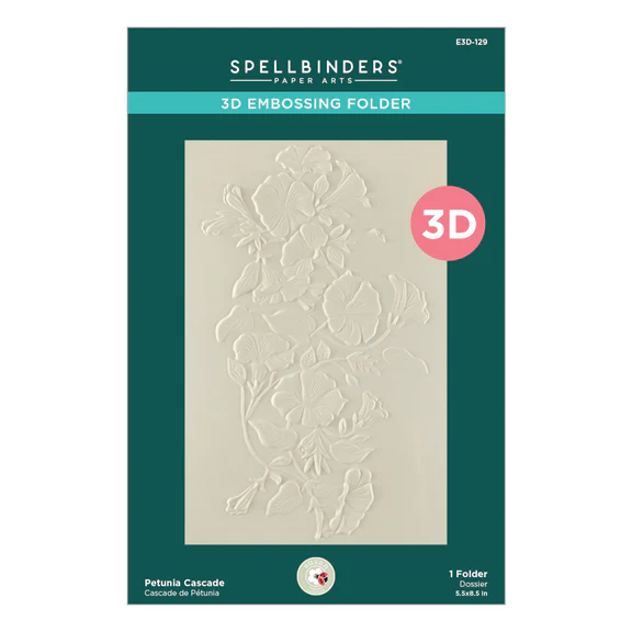Spellbinders - Petunia Cascade 3D Embossing Folder from the Summer Solstice Garden Collection by Susan Tierney-Cockburn