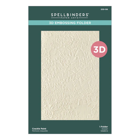 **NEW* - Spellbinders - Crackle Paint 3D Embossing Folder from the Beautifully Imperfect Collection