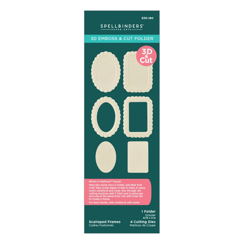 **NEW* - Spellbinders - Scalloped Frames 3D Emboss & Cut Folder