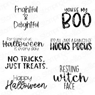 Stamping Bella - FRIGHTFUL AND DELIGHTFUL SENTIMENT SET