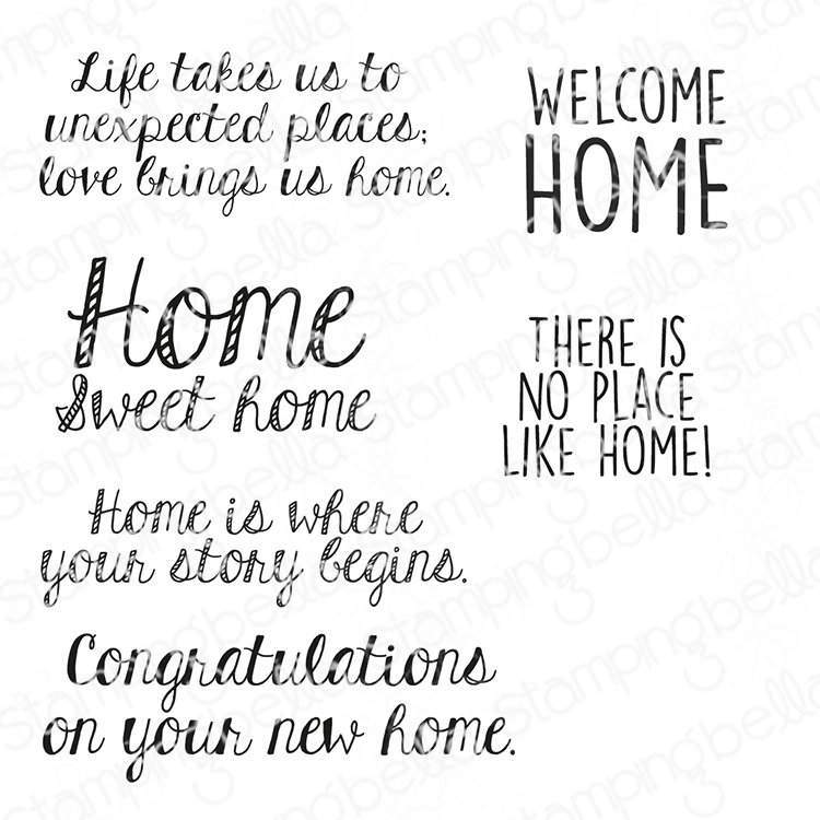 Stamping Bella - Home Sweet Home Sentiment Set (6 stamps)